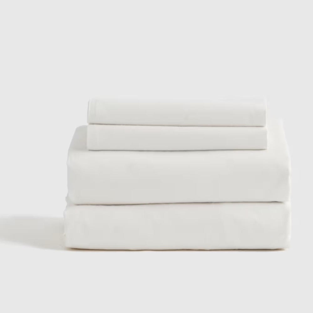 NWOT Quince Organic Percale Cotton Sheet Set King (White)